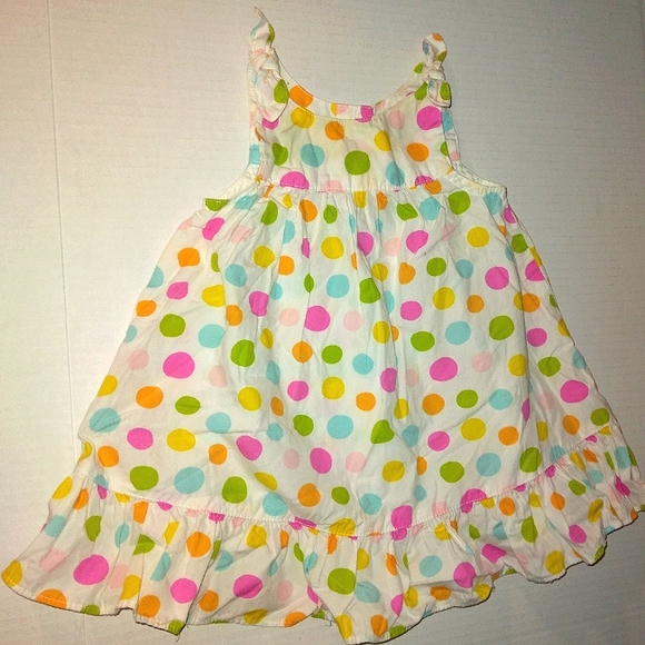 So Precious☆EUC Infant GYMBOREE Polka Dot Cotton Ruffle Bottom Summer Dress☆ - Picture 2 of 11
